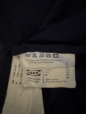IKEA Tuplur Dark Blue Fitted and Flat Sheets NO PILLOWCASES